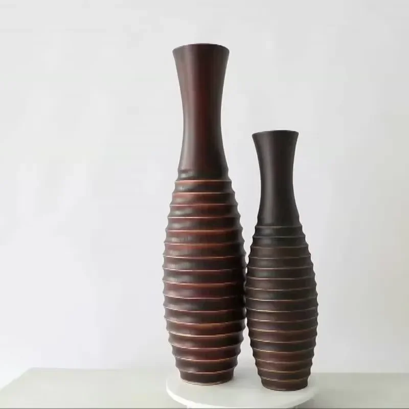 Large Handmade Resin Floor Vase Coil Shaped Craft for Home Decor Modern Artistic Standing Ornament Living Room Decoration