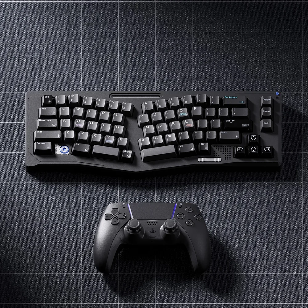 

1994 Retro game console keycaps, black gold/black silver custom keycaps