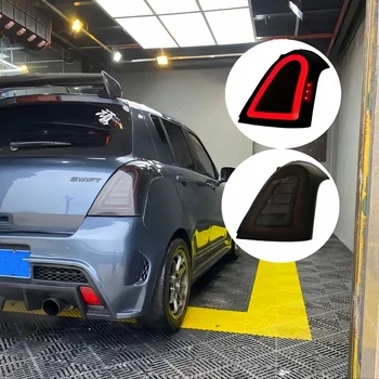Pro Suzuki Swift zadní světla 2004-2016 modifikace LED plynulé směrové signály zadní zadní světla DRL signál brzdy zpátečka 12 nejlepší prodej Zadní světlo Suzuki Swift - №3