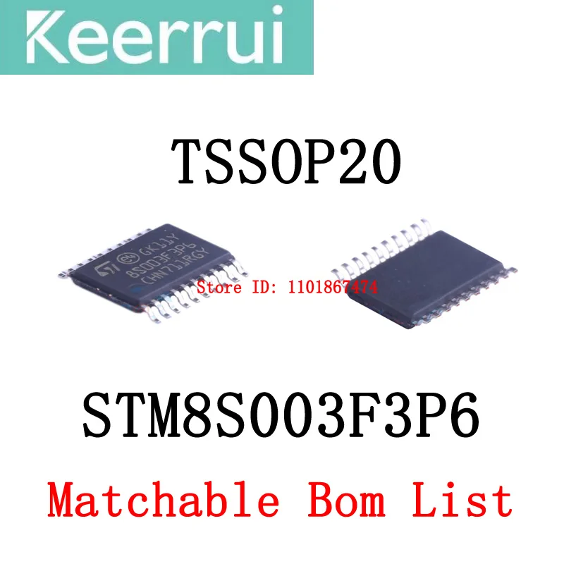 1~1000pcs/LOT 100% brand new original STM8S003F3P6 TSSOP20 STM 8S003F3P6 STM8S SOP20 MCU IC chip (can match BOM list table)