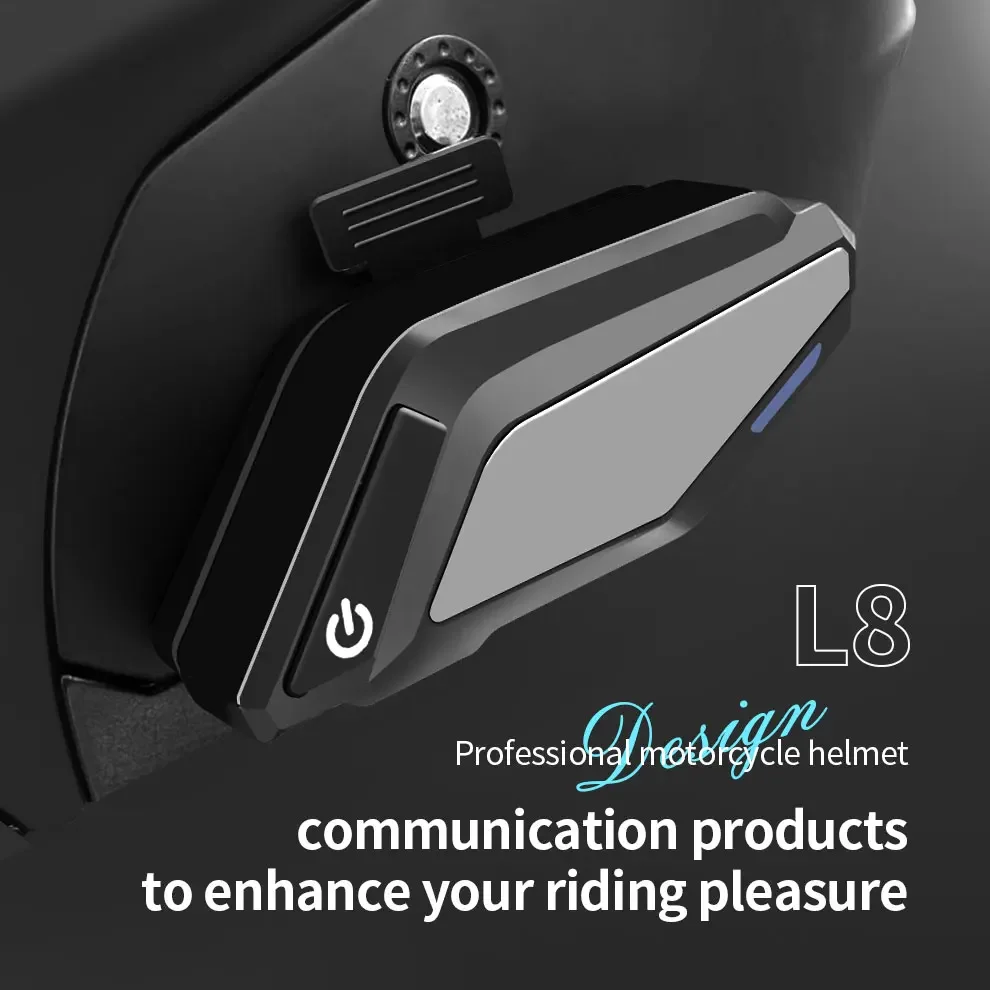 L8 Motorcycle Helmet Headset BT 5.3 Wireless Helmet Hands-free Call Phone Motorcycle Waterproof Earphone Music Player Speaker