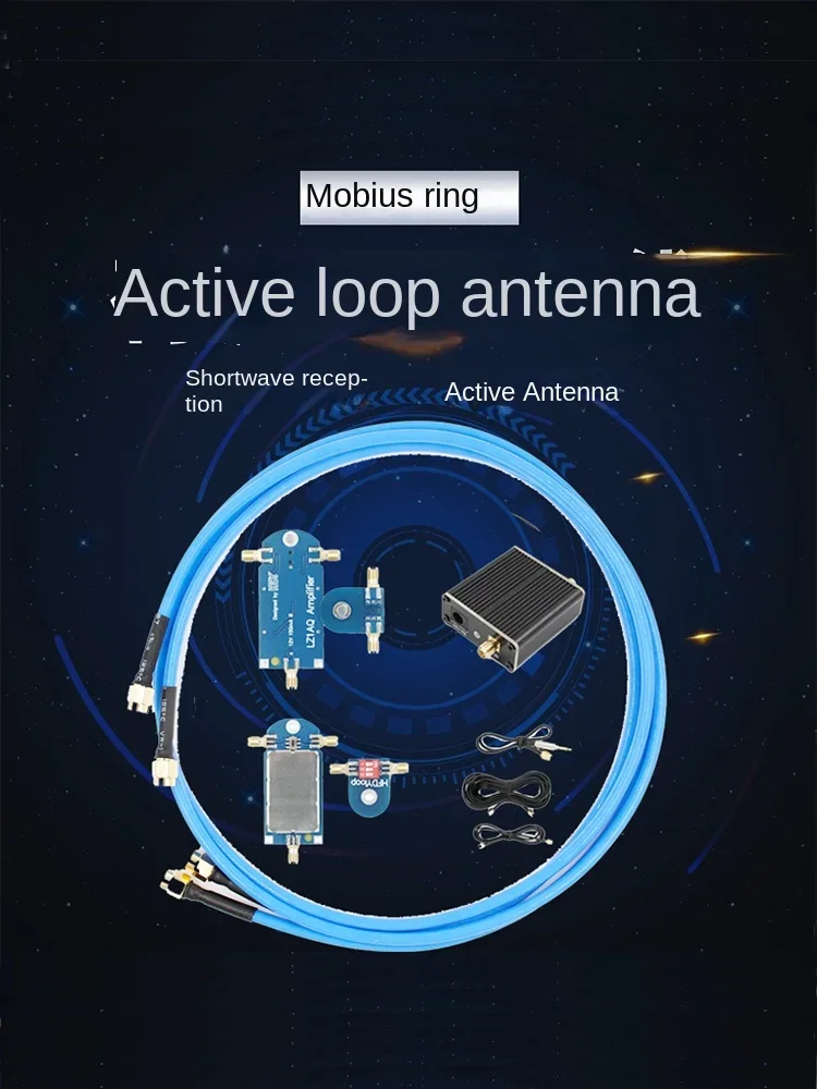 

Short Wave Small Annulet Antenna 50k-500mhz Full Band Ring Active Receiving HF Am FM VHF UHF SDR