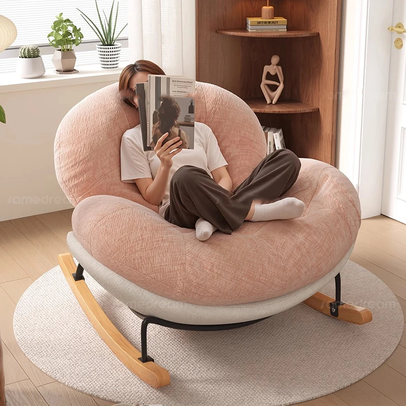 

Rocking Lazy Living Room Chairs Comfortable Girl Sofa Designer Reading Living Room Chairs Lounge Relax Poltrona Home Furniture