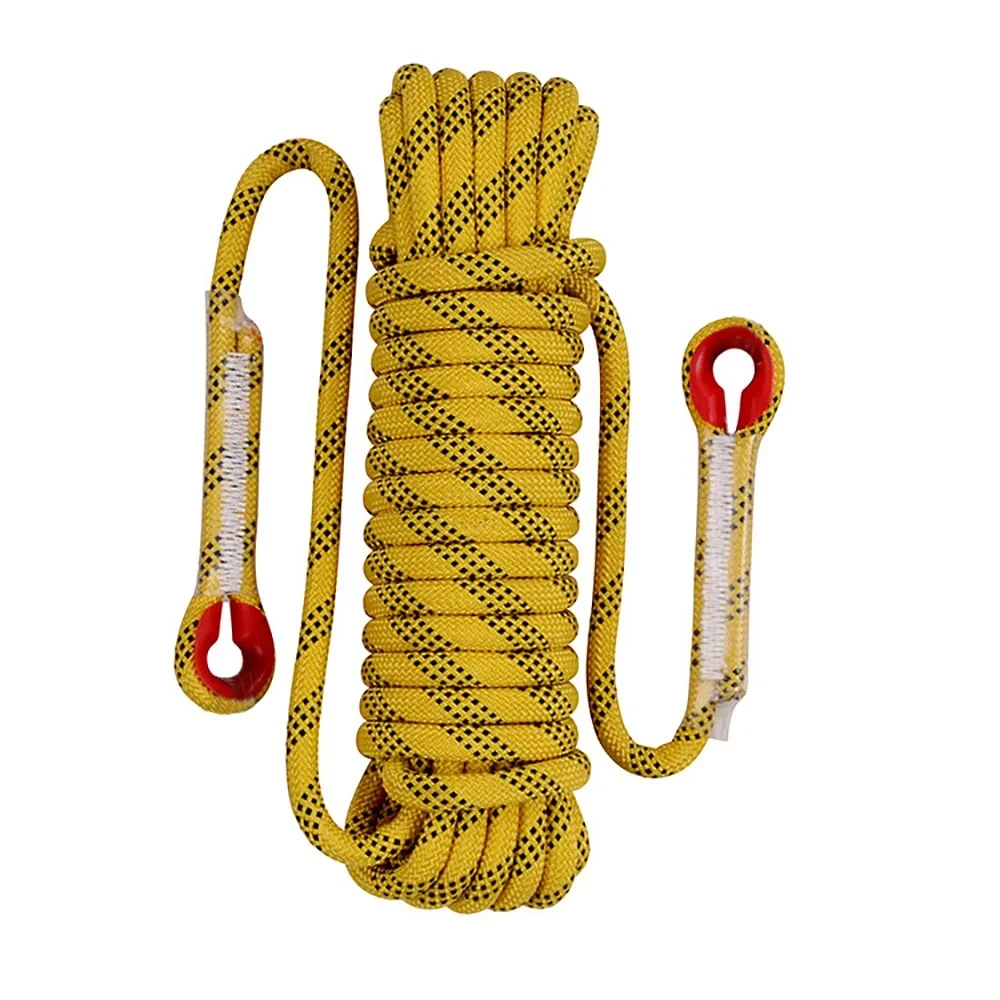 Corda di salvataggio di sicurezza addensata da 10mm corda da arrampicata statica corda da alpinismo di roccia sopravvivenza all\'aperto fuga di fuoco