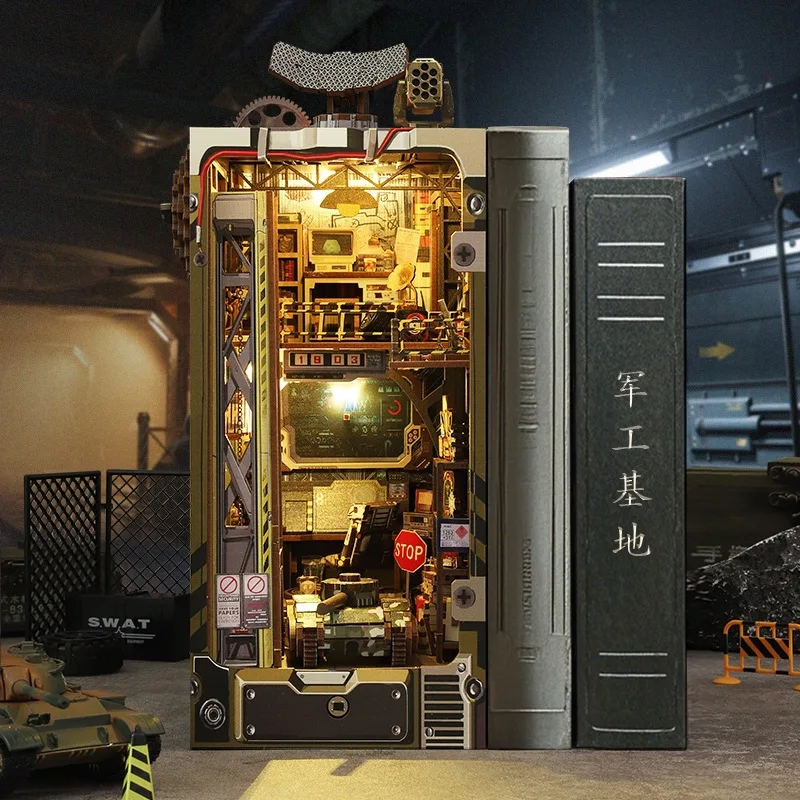 OUZEY مذكرة كتاب المخيم العسكري، نموذج قبو خشبي ثلاثي الأبعاد يمكنك صنعه بنفسك، مجموعة بناء تكتيكية للمراهقين #1