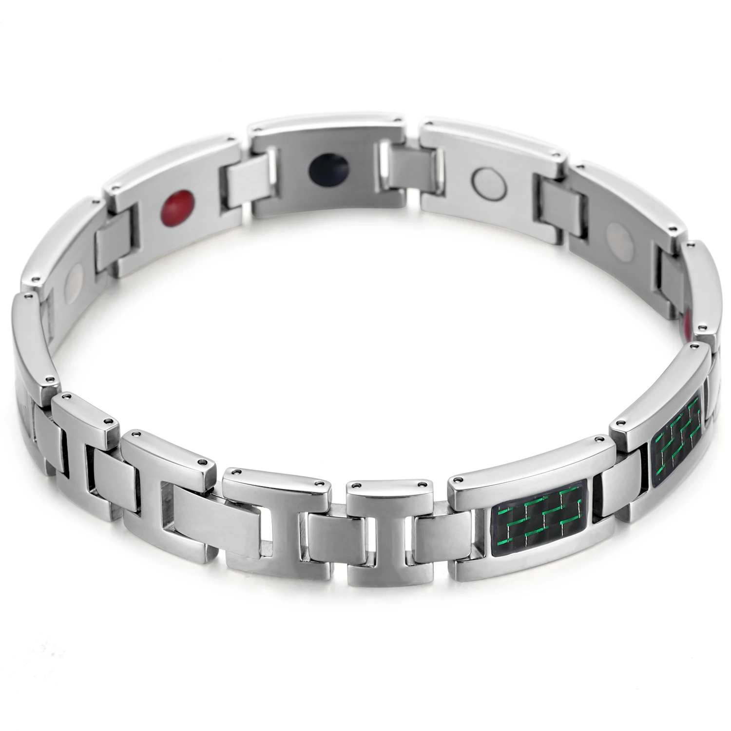 Rainso Magnetic Bracelet For Men Jewelry Fashion Stainless Steel Bracelets Bangle WristBand Sports Style Male Bracelet Gift