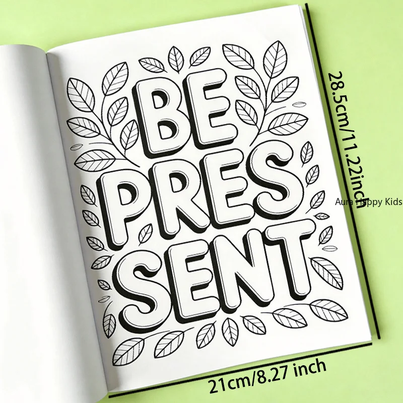 A 28 Page Adult Emotional Soothing, Self-healing, Stress Relieving Hand Drawn Graffiti Book, Bubble Art Font, Artistic Creation