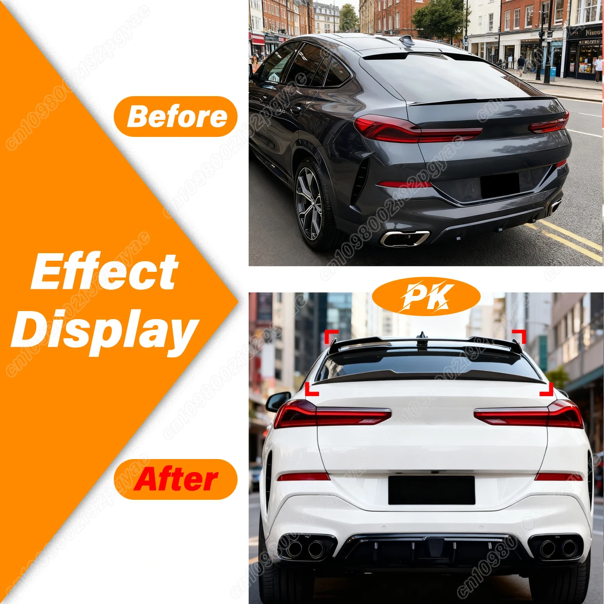 For BMW X6 G06 M50i M50d M60i 30d 40d 40i 2019 2020 2021 2022 2023 2024 Automotive Rear Trunk Spoiler Wing Body Modification Kit