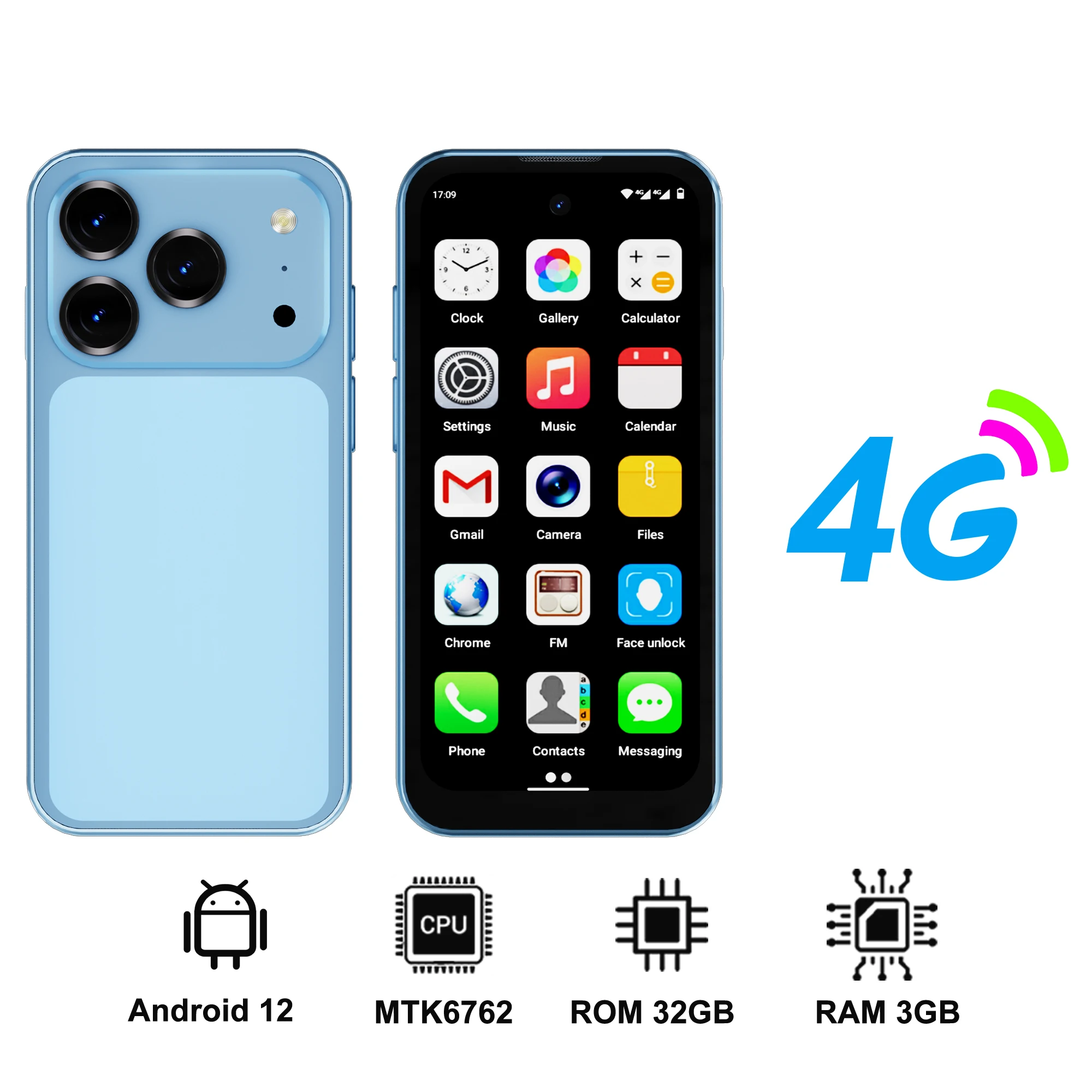 RAM3G ROM32G bleu