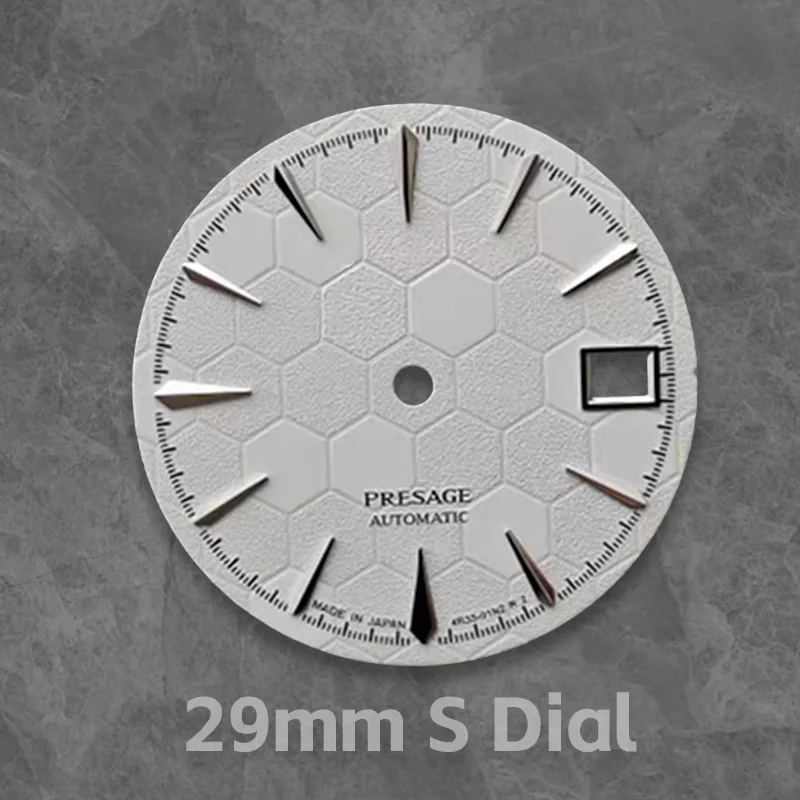 

NH35 29mm dial with guilloché pattern, no lume, suitable for NH35 movement watch modification parts