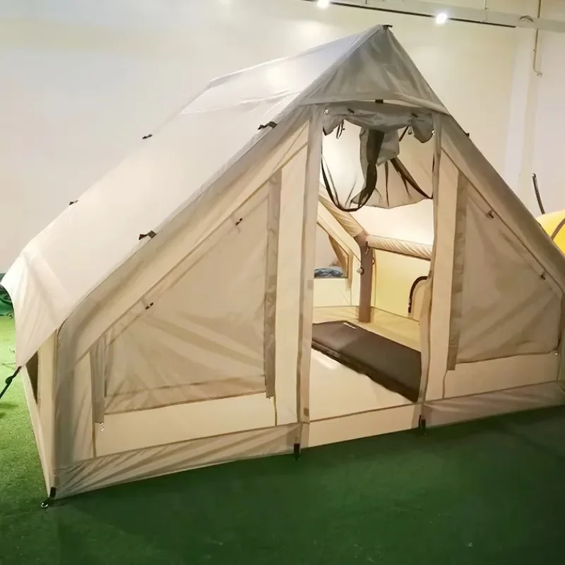 3*4m 2*3m Waterproof Easy Setup Outdoor Inflatable Tent For Family Camping Hiking With Oxford and PVC Fabric