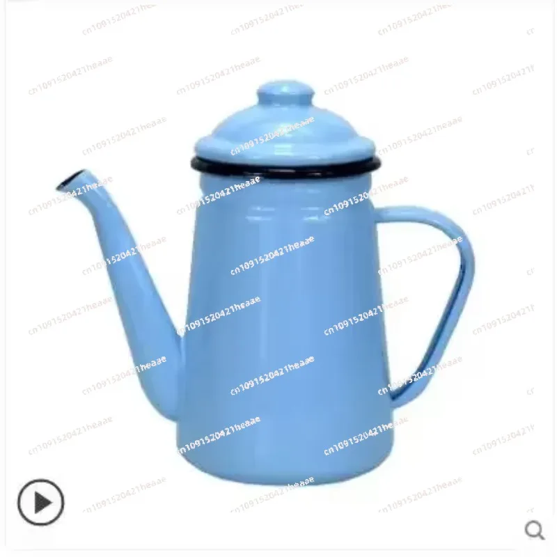 Suitable for 1.1L Capacity Hand Tea Kettle  Induction Cooker  Gas Stove Universal Use Water Or Tea Vintage Enamel Coffee Pot
