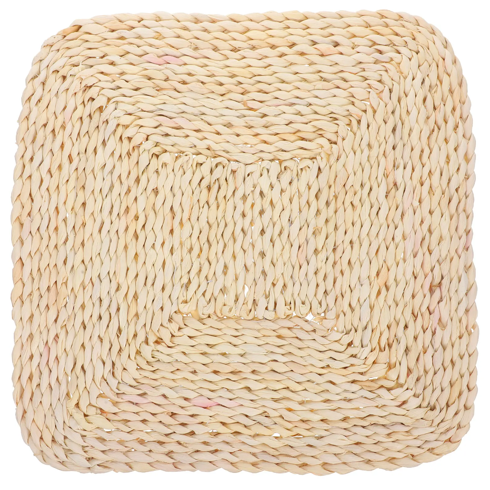 

Yoga Straw Durable Woven Floor Cushion Simple Style Indoor Mat Floor Pad Bedroom Living Room Grass Picnic Carpet