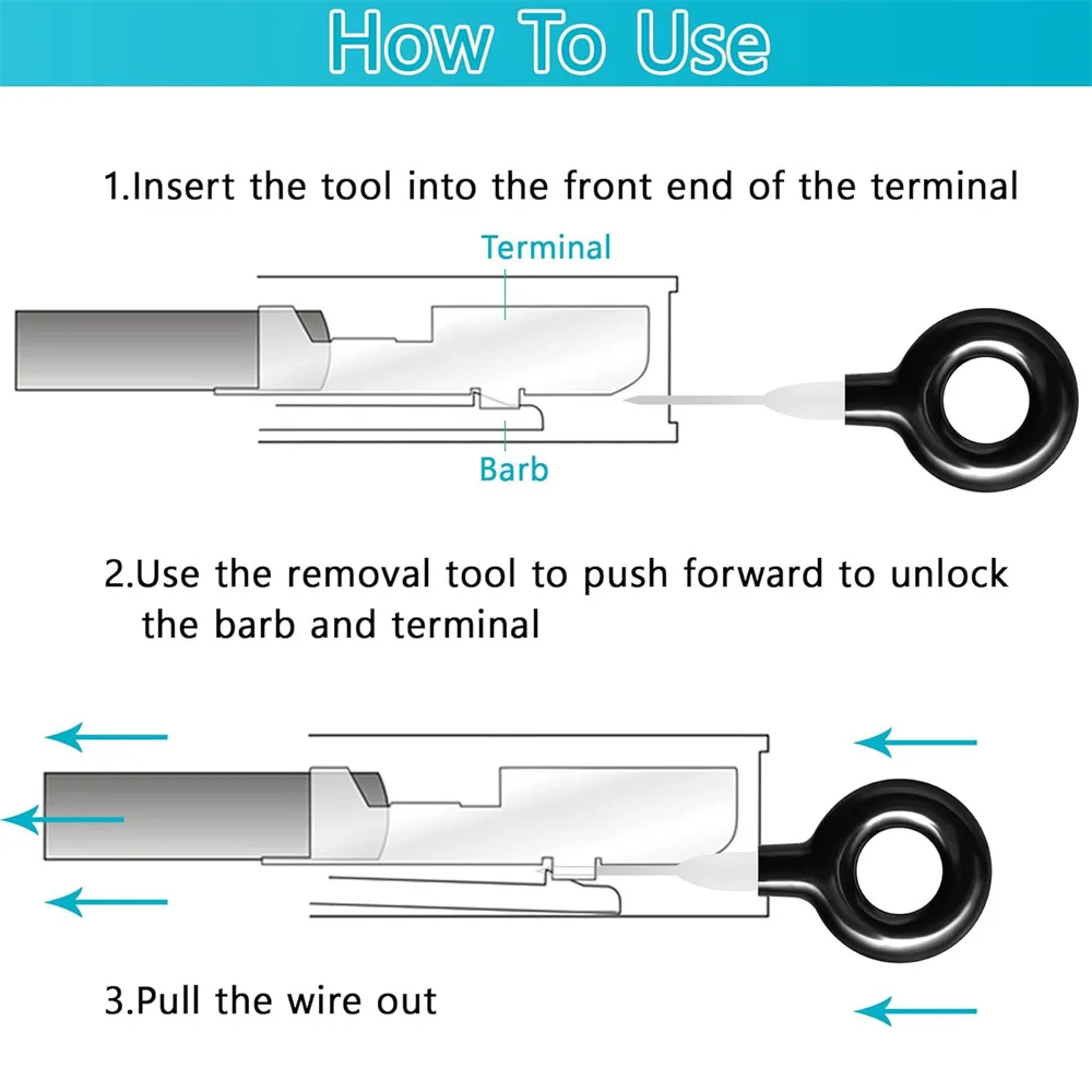 44/82/139PCS Auto Terminal Removal Kit Connector Pin Removal Tool Pin Extractor Tool Draad Terminal release Tool Waterdichte Tas