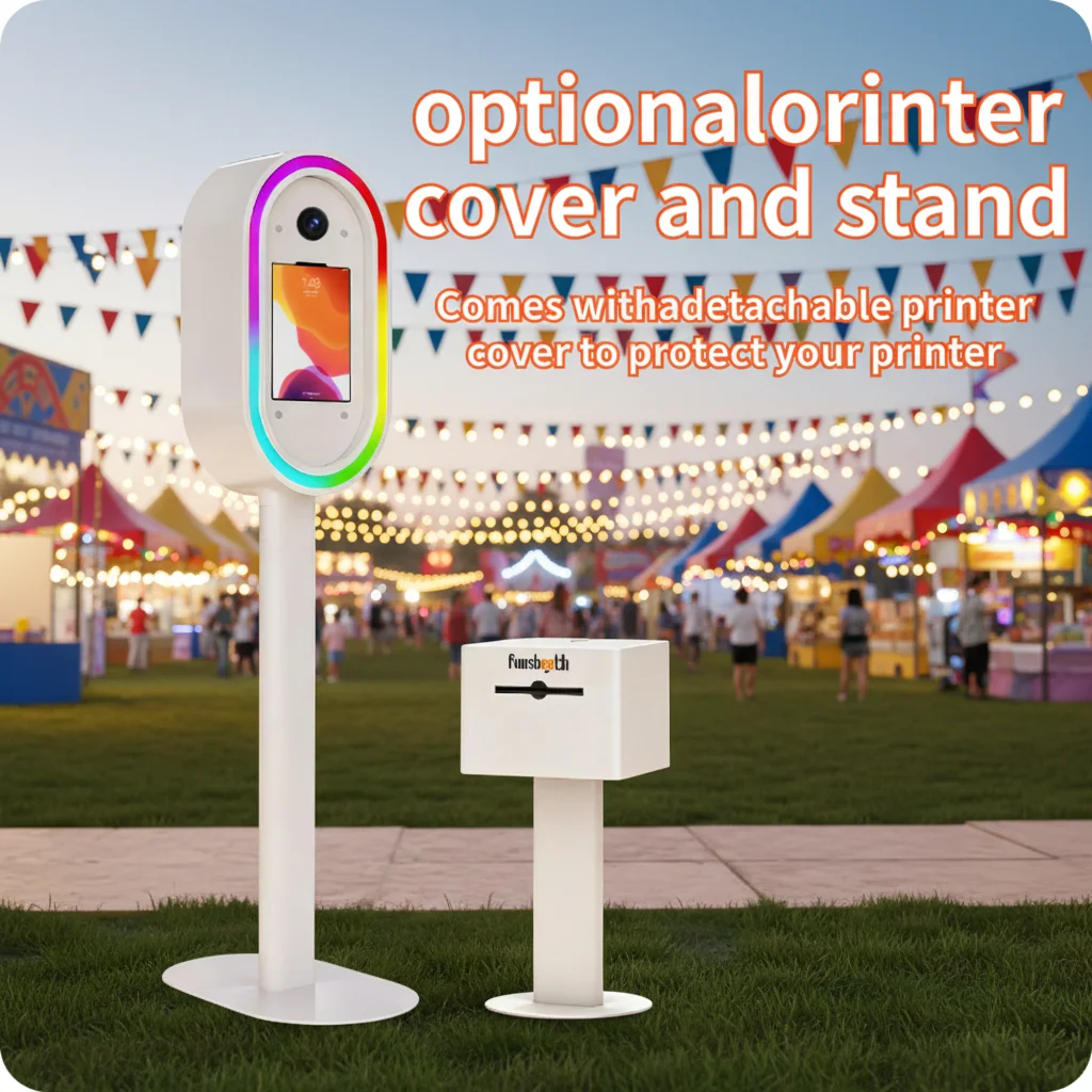 Funsbooth High Quality Portable Light Weight Ipad Dslr Photo Booth Shell With Ring Light For Sale