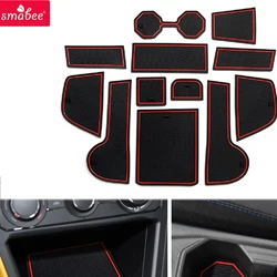 Smabee  for VW Volkswagen POLO MK6 AW 2018 - 2025 Anti-slip Gate Slot Mat Door Groove Cup Holder Pad Car  Interior Accessories