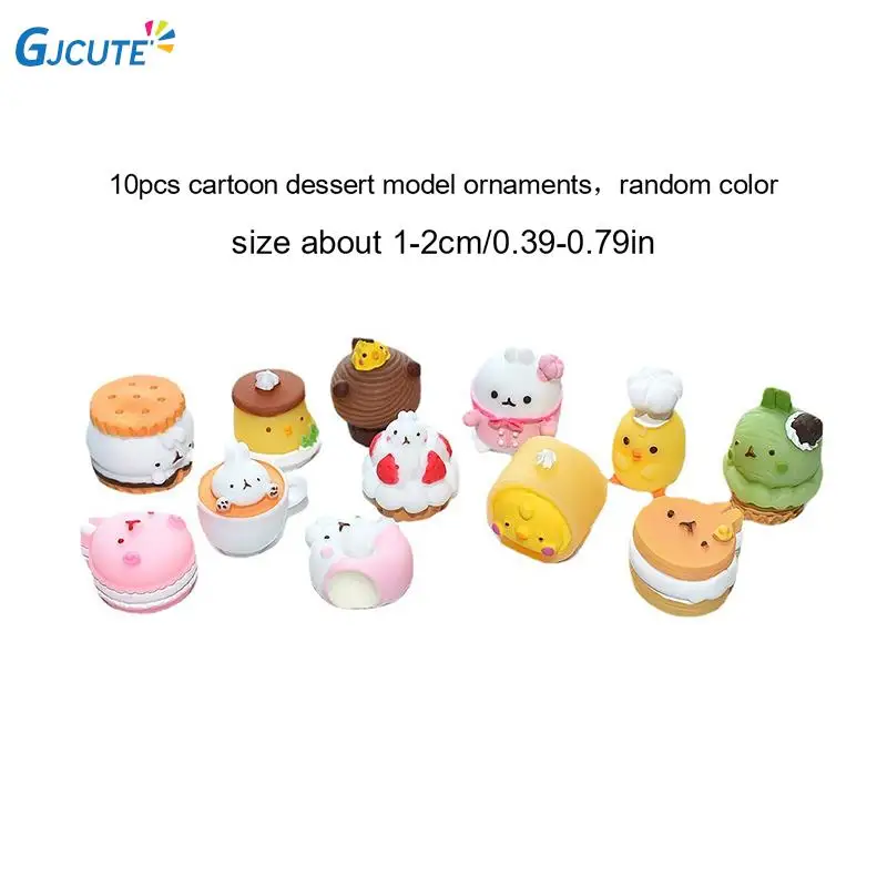 

10pcs Dollhouse Mini Cartoon Dessert Model Dollhouse Cartoon Cake Cookie Dollhouse Kitchen Food Play Toys Accessories Ornaments