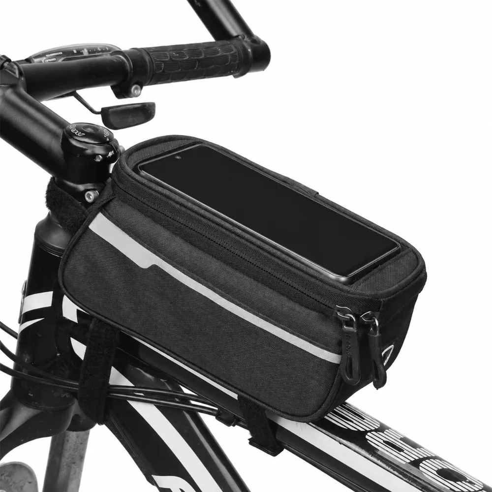 Waterproof Bike Bag with Headphone Hole Quick Release Bike Bags for Bicycles Portable Easy To Install Bike Handlebar Bag
