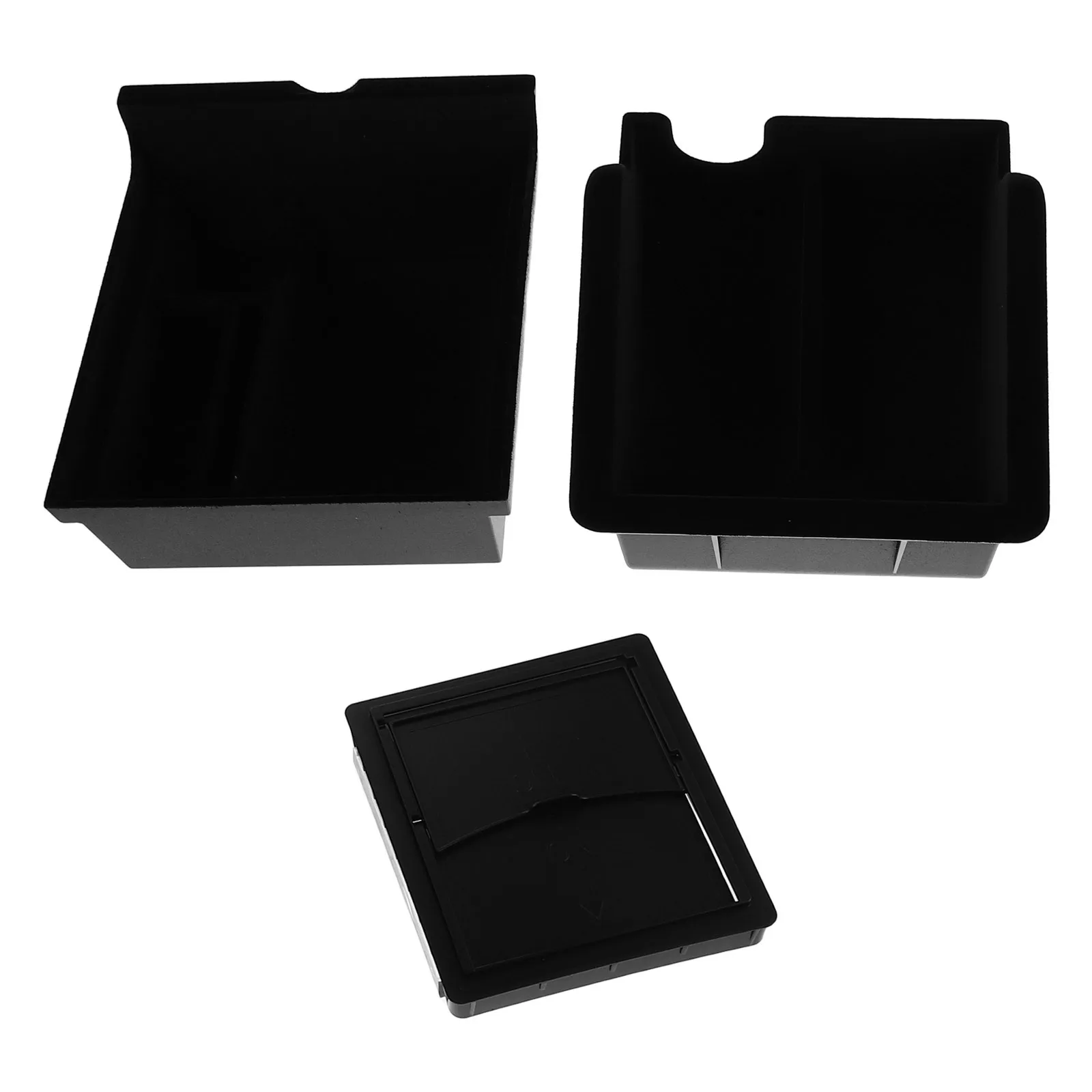 

3pcs Center Console Organizer Box Car Tray With Hidden Compartment Plastic Center Console Storage For Vehicle Interior -