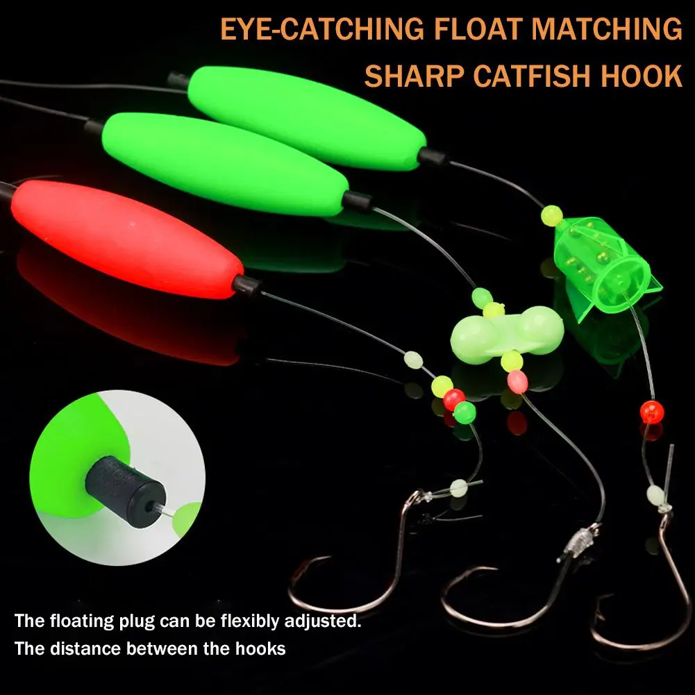 1PCS Catfish Float Rigs WIth Rattles Large Buoyancy Buoyancy Inline Bobber Float Saltwater Fishing Floats Accessories