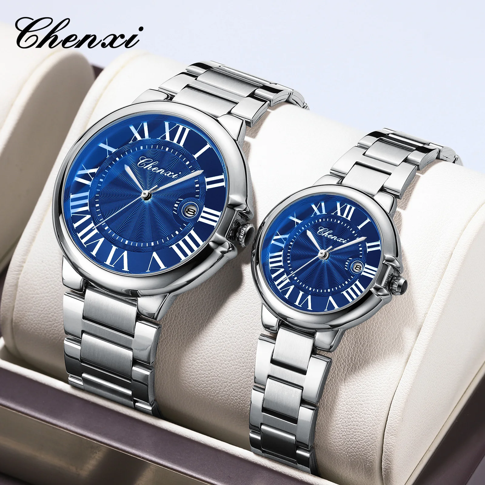 2025 New Couple Watches Fashion Business Calendar Quartz Watch For Men And Women Waterproof Luxury Wristwatches Sets