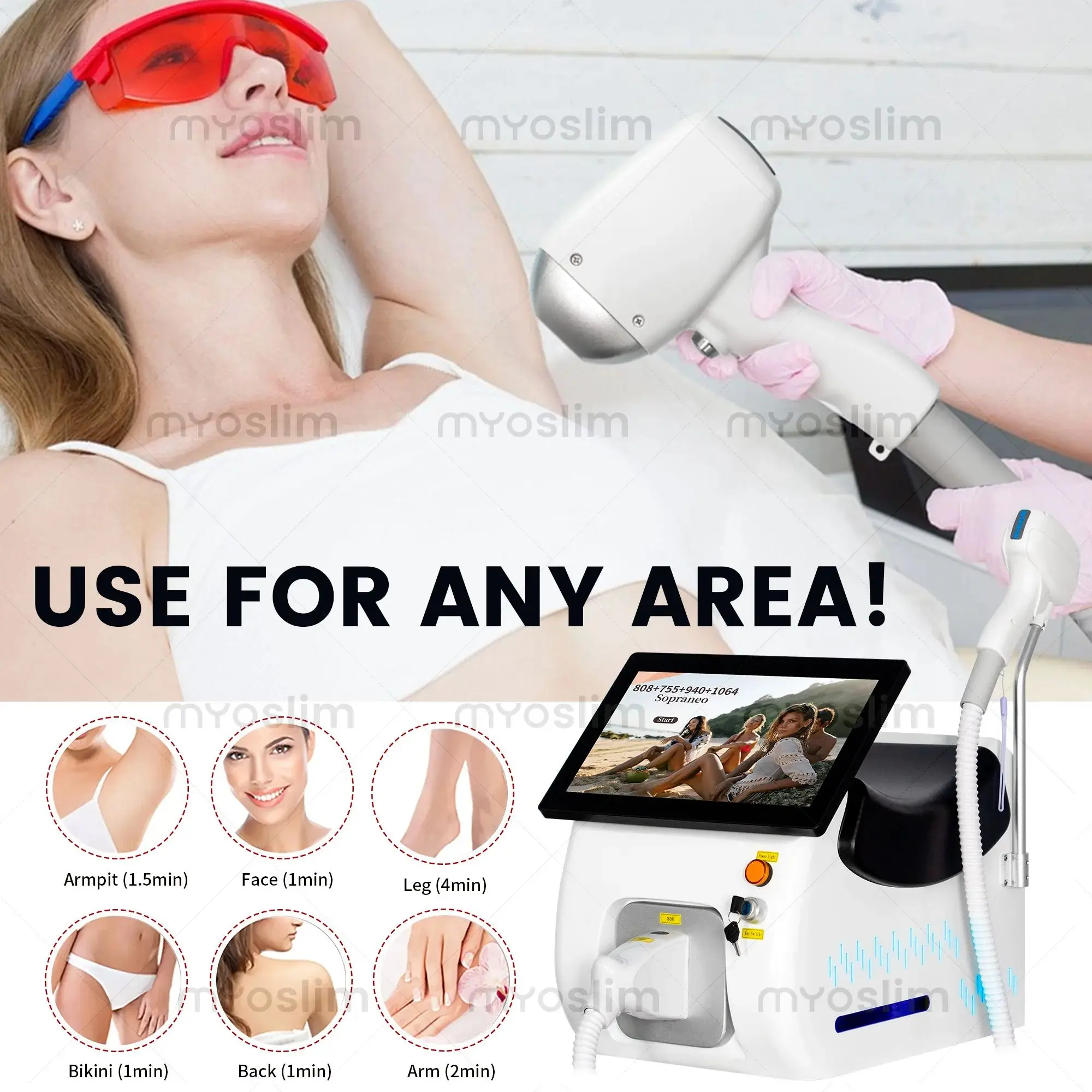 2026 NEW Professional FAC 2 IN 1 Diode Laser 5000w Hair Removal Machine Pico Qswitch ND YAG Tattoo Removal Machine 4 Waves 808NM