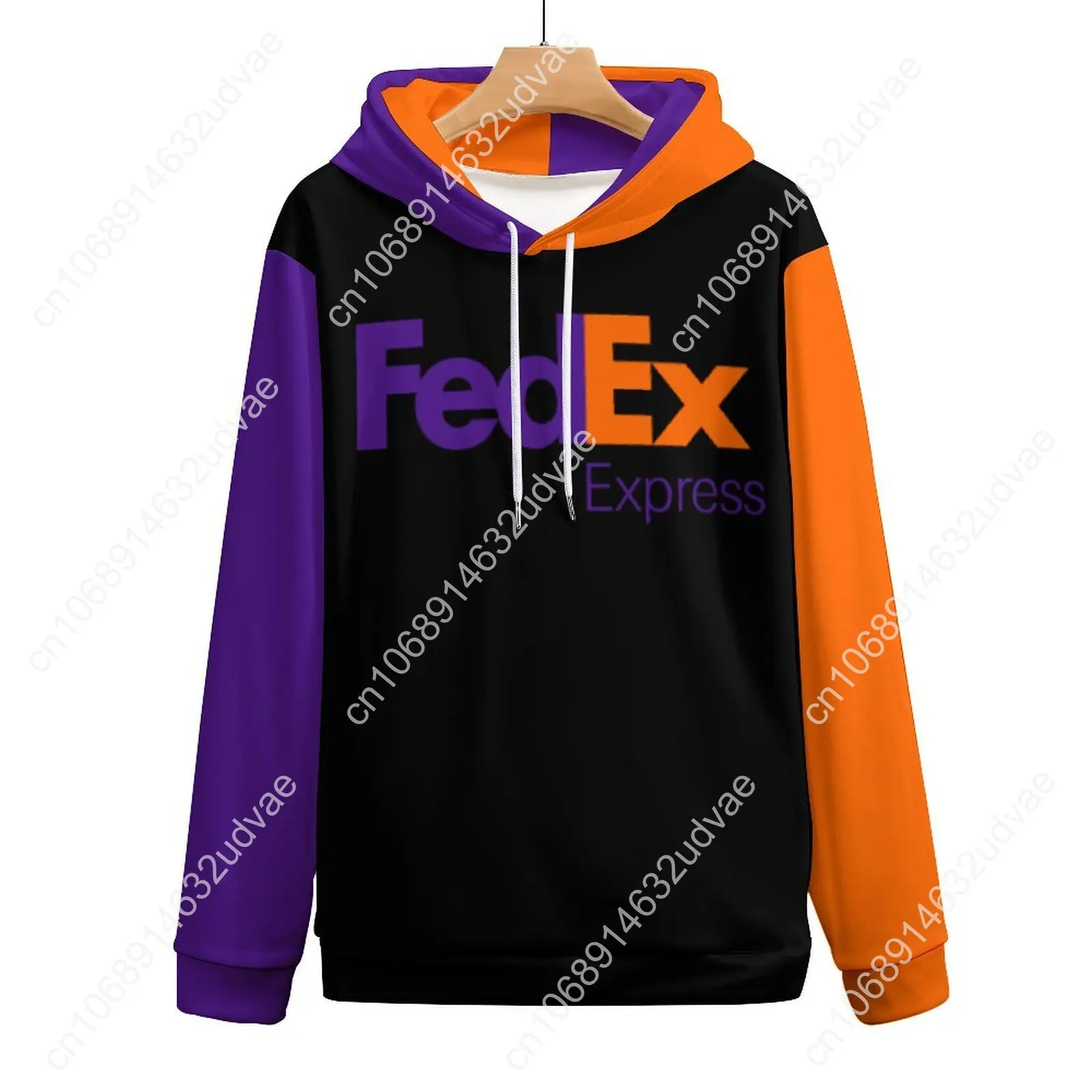 Fedex هوديس رجل إمرأة ثلاثية الأبعاد طباعة البلوز اكسبرس الأرض الأمريكية ساعي معطف مقنع جيب هود جاكيتات مخصص هوديي #3