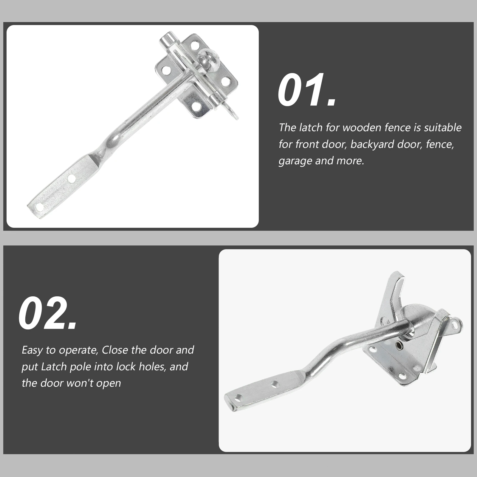 

Heavy Duty Gate Latch Pull Locks Outdoor Fence Hinges Black H les Hidden Latch Wooden Metal Gates Security Door Hardware