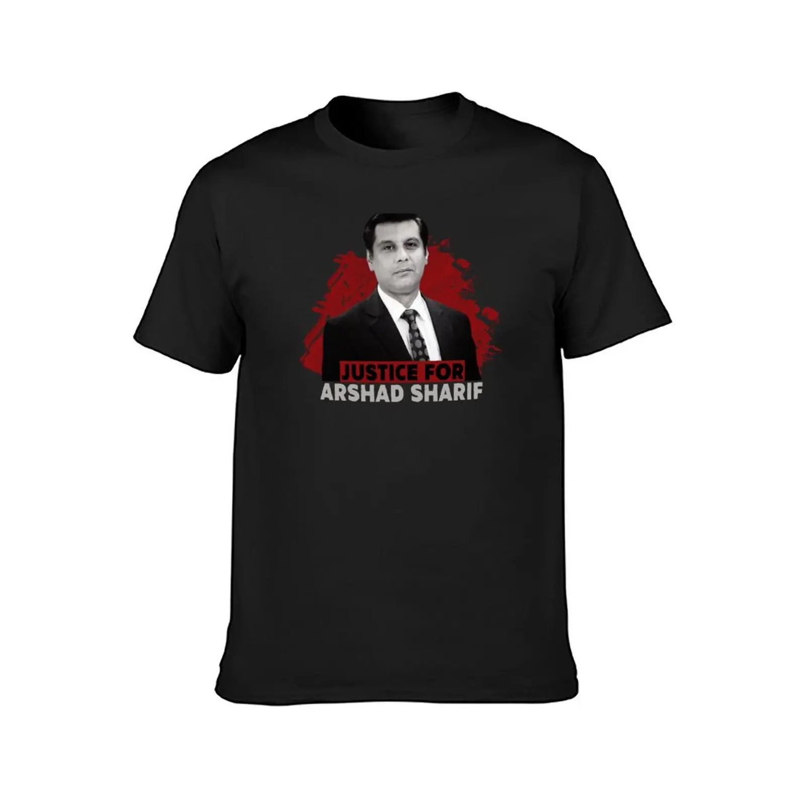 Justice For Arshad Sharif T-Shirt customs vintage clothes customizeds aesthetic clothes mens clothing