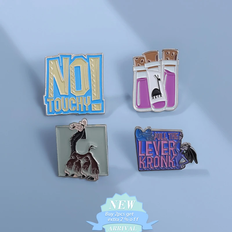 Kuzco Llama Potion Bottle Enamel Pin Cartoon Pink Potion Brooches Lapel Jackets Badge Anime Jewelry Gift For Fans Friends