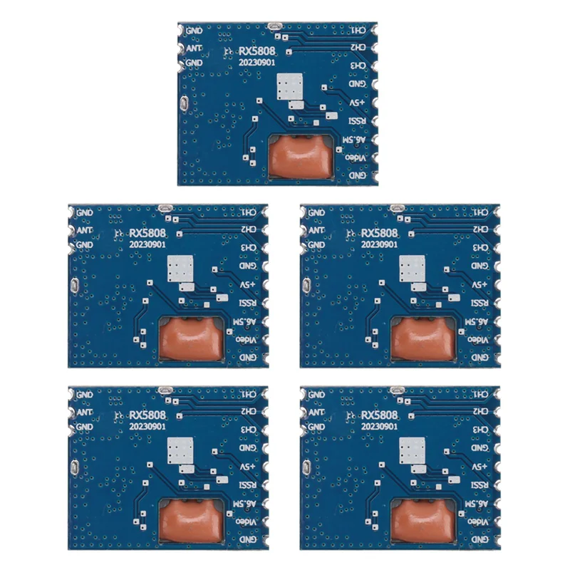 

REPLA-5Pcs FPV 5.8G Wireless Mini Audio Video Receiver Module RX5808 For FPV System RC Helicopter