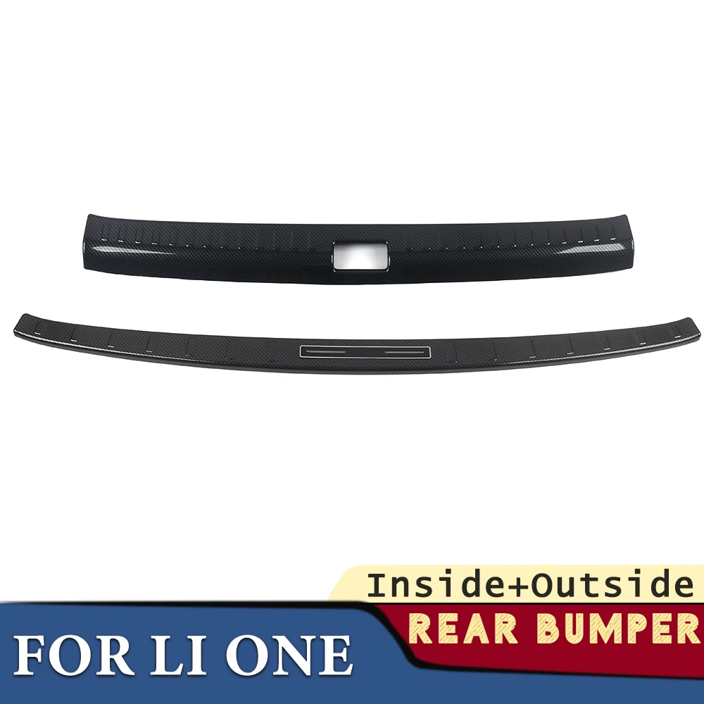 

Trunk Bumper for Li ONE 2021 2022 Car Accessories Stainless Rear Fender Protector Sill Pad Cover Sticker Decoration