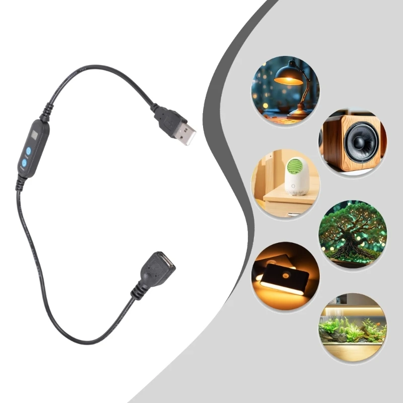 

50 см регулируемый таймер, USB-кабель, шнур от 1 до 30 минут, автоматическое отключение обратного отсчета для светодиодных фонарей, вентилятора, кухни