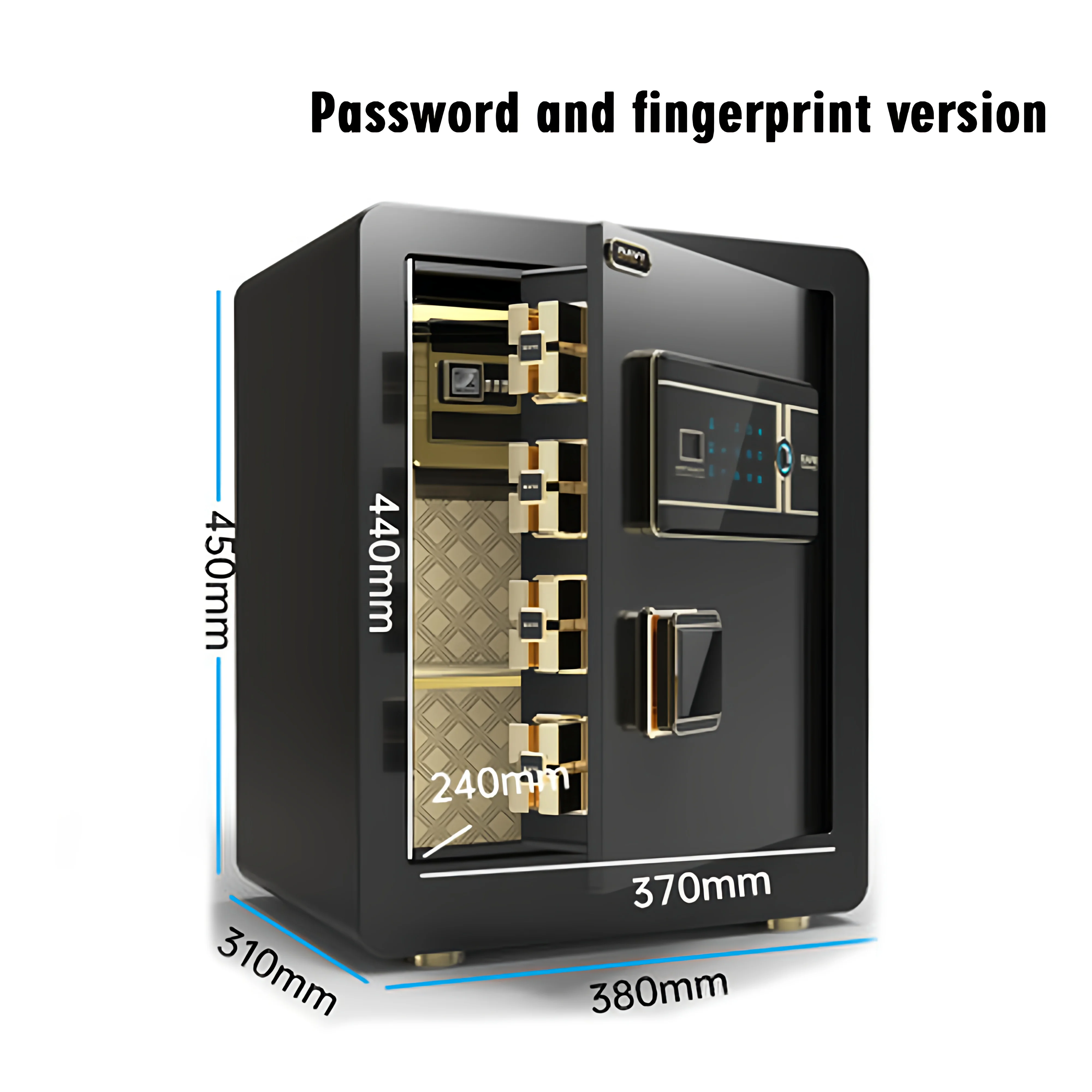 Imagem -05 - Digital Electronic Security Safety Box Fingerprint Hidden Form Small Household Safe Mini Fingerprint Storage Aço Completo