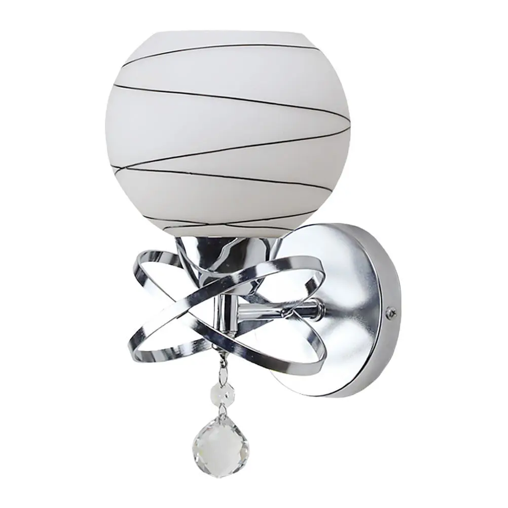 

1Pcs Bedroom Wall Lamp Nordic Simple Design Bedside Night Light Glass Lampshade Modern Corridor Light LED Decor Lamp Rust Proof