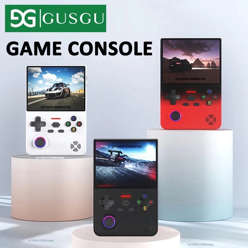 Console de Jogos Portátil GUSGU H7, Marca Ecológica, 64 Bits, Linux, Player de Jogos Retro, Tela IPS de 4.5'', 64G, 128G, Luz Ambiente
