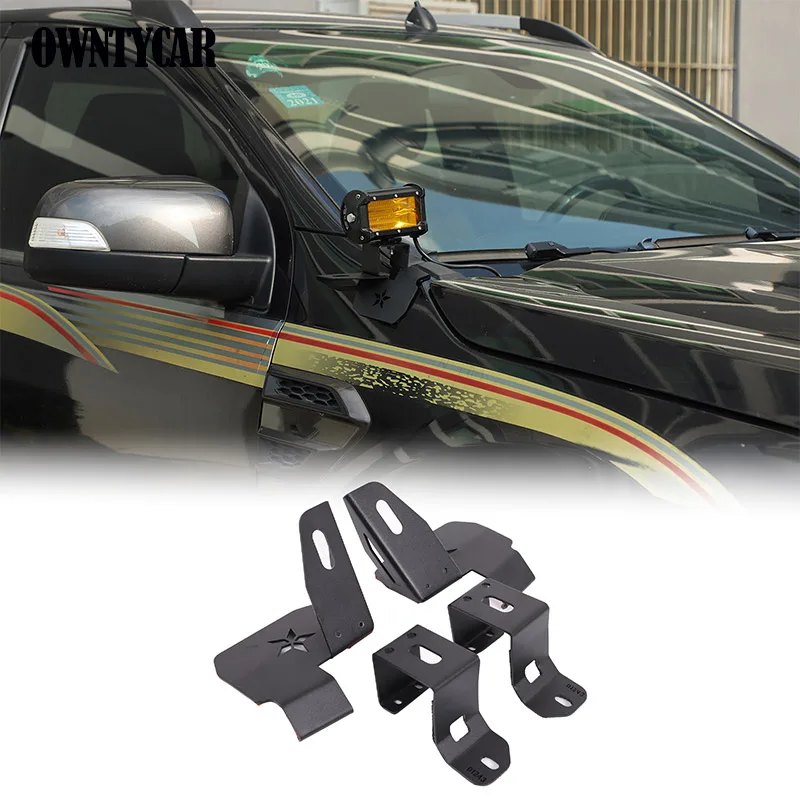 For Ford Ranger Wildtrak 2015-2021 Carbon Steel Car A-pillar Lower Searchlight Bracket Car Accessories