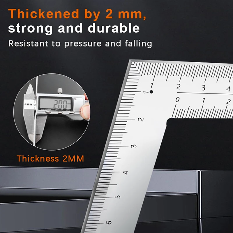 Mini regla de marco de precisión para construcción, herramienta de diseño de medición, ángulo recto cuadrado, acero inoxidable