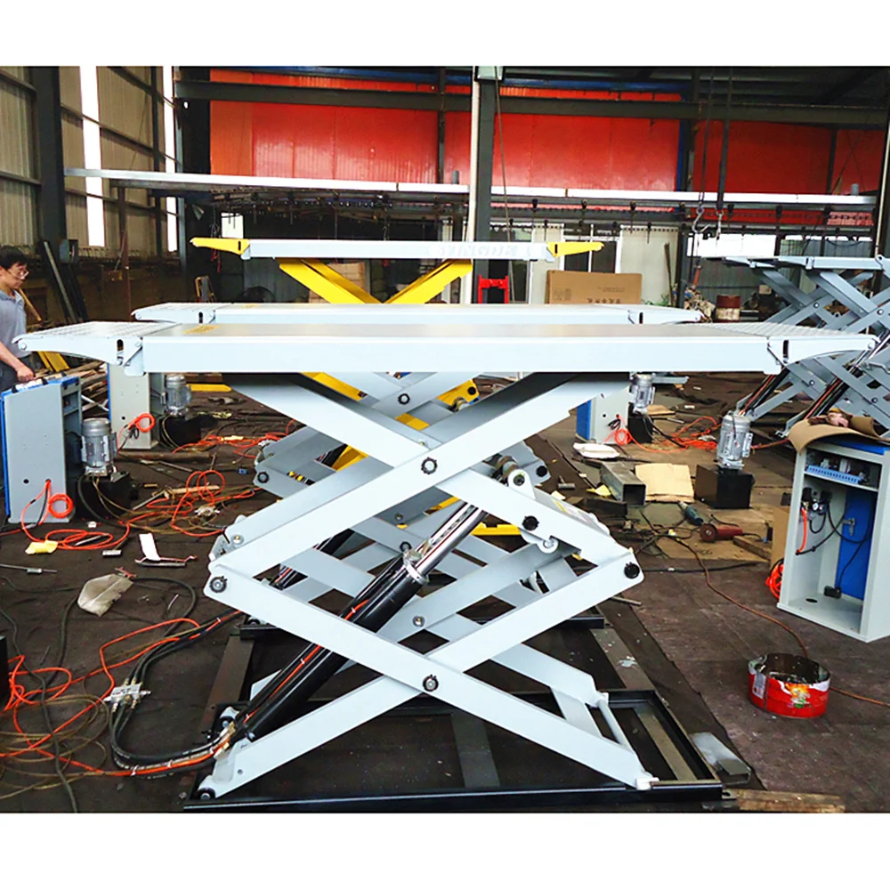 

Good Quality Scissor Lift Ground-hiding Type Car Lift 3.5 Ton Platform Size 560*1800mm