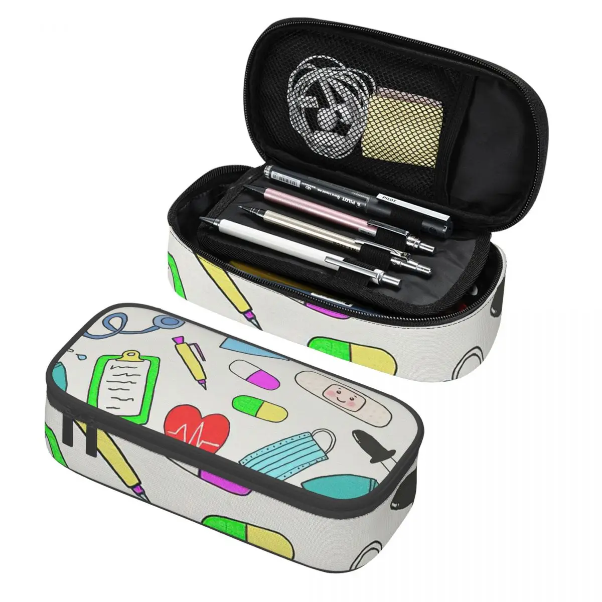 

Nursing Nurse Colorful Pattern Pencil Case Pencil Pouch Storage Stationery Supplies Large Capacity Pen Box Pencil Bag Students