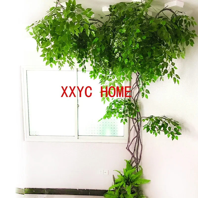 

Artificial Green Winding Vine, False Banyan Tree Branch, Indoor Decoration, Living Room, Family, Office, Wedding