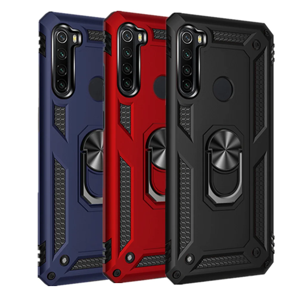 

Shockproof Magnetic Car Holder Ring Cover for Xiaomi Redmi Note 8T, Capa Armor Case, Xiaomi Redmi Note 10 Pro