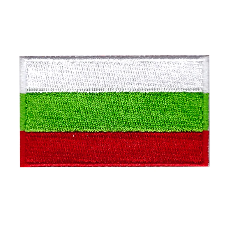 Bulgarian flag patch, ironing/sewing, adhesive backing, clothing hole decoration accessories