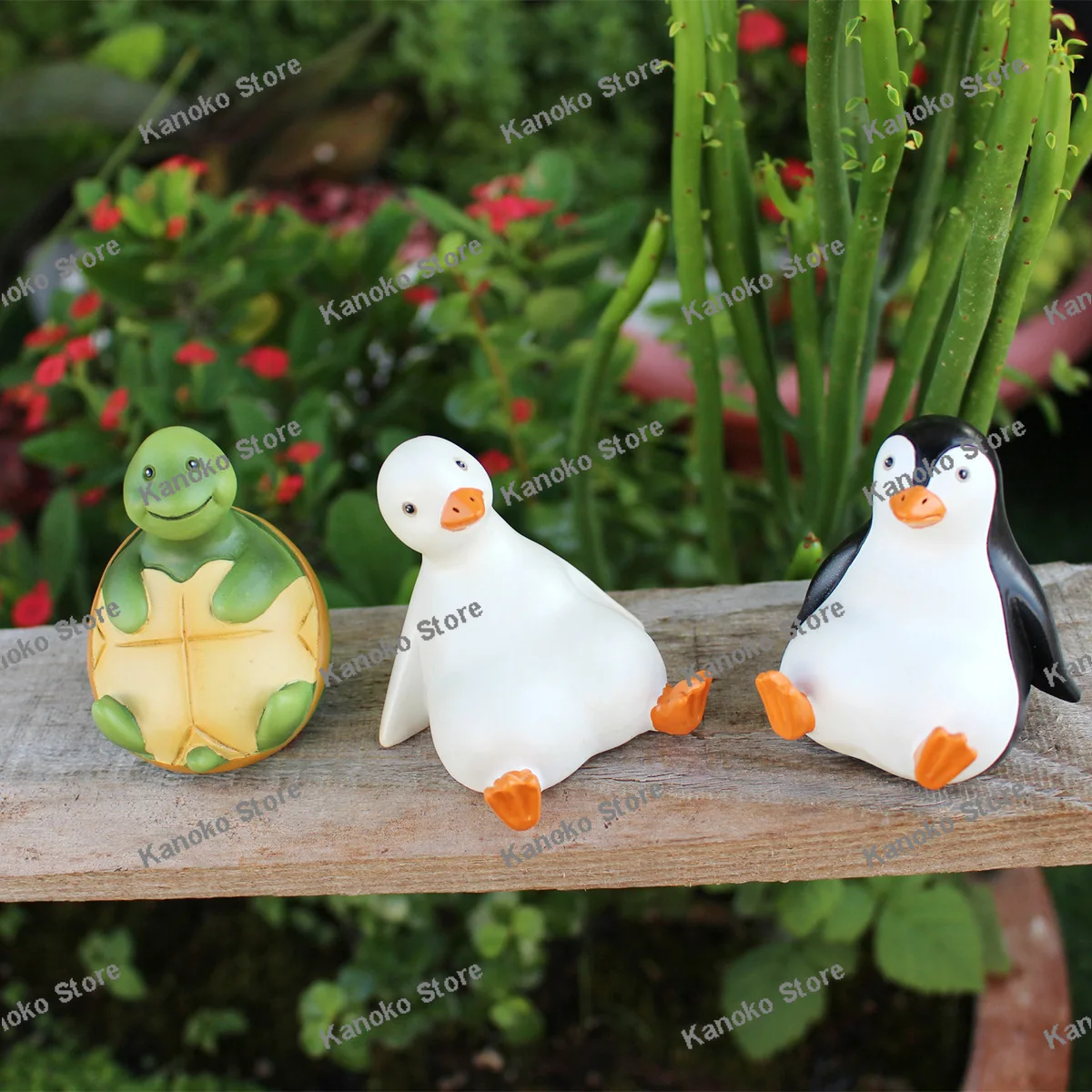 

Lying Animal Resin Ornament Creative Duckling Tortoise Penguin Outdoor Garden Flower Pot Decoration Ornament