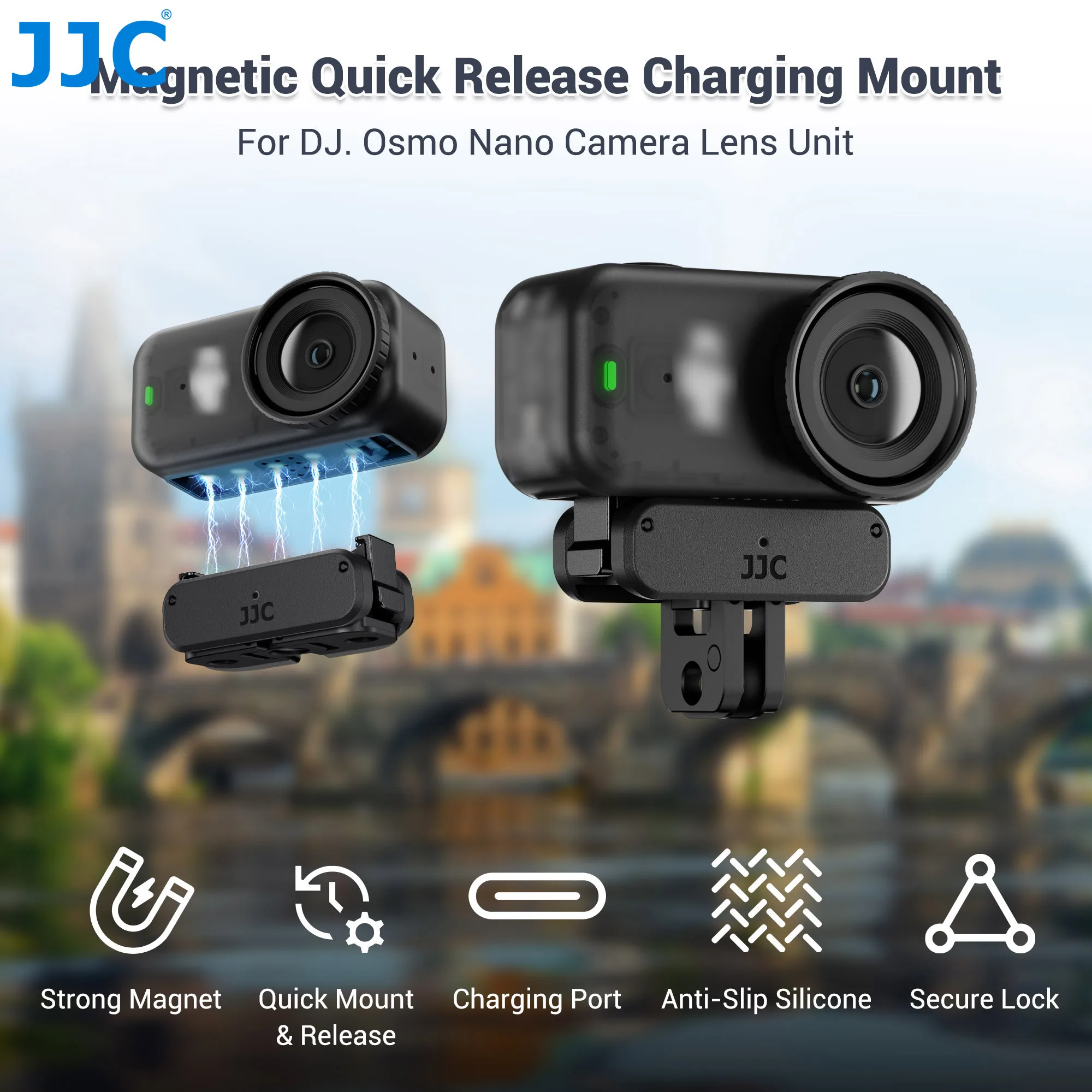 JJC Bidirectional Magnetic Mount Adapter for DJI Osmo Nano Q