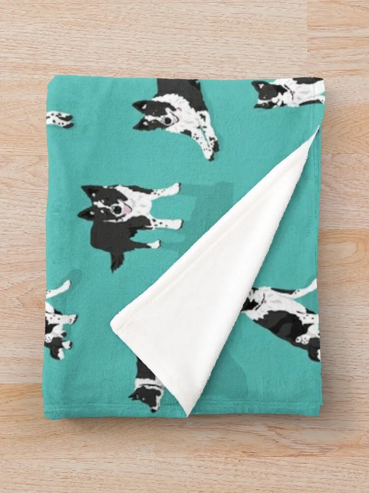 Border Collie Pattern Throw Blanket Blankets For Bed Quilt Polar Bed covers valentine gift ideas Blankets