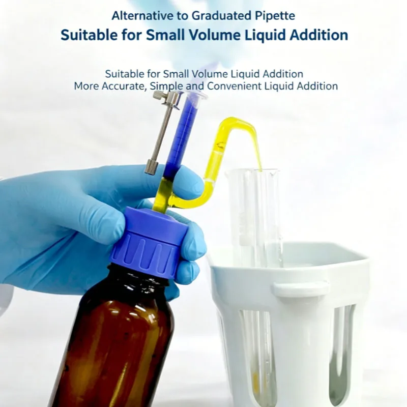 Glass micro-adjusting liquid dispenser, 1ml/5ml, all-glass laboratory pipette, suitable for chemical laboratory supplies. view 4