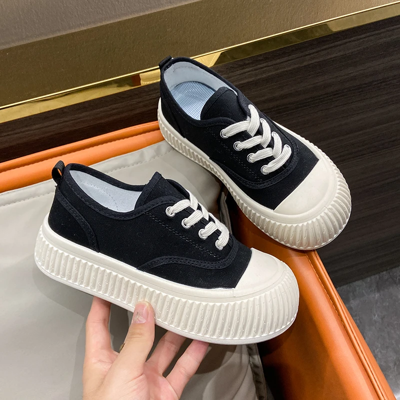 Small White Shoes Casual Female Sneakers Autumn All-Match Round Toe Clogs Platform Women Mixed Colors Fall New Creepers Summer C