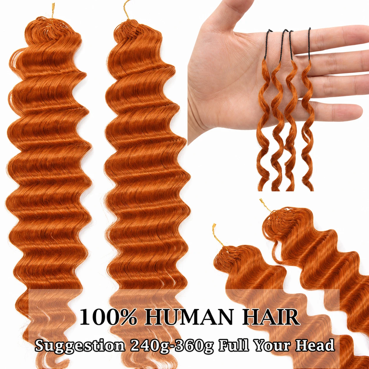 Zencefil Turuncusu Derin Dalga - Crochet Braiding Hair incelemesi ve fiyatı