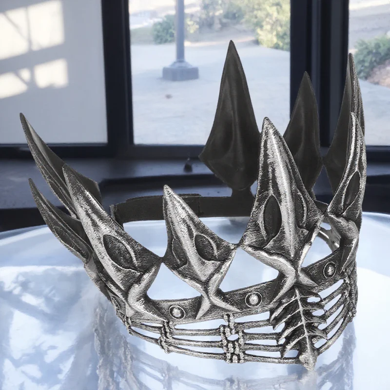 ゴシッククラウン コスプレパーティー用 高級エレガントなヘッドピース ハロウィン プロム ステージアクセサリー 男性 女性 大人用コスチュームジュエリー